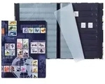 Pagna&reg; 30123-15 Briefmarkenalbum "Porto" - A4, 16 Seiten, schwarze Bl&auml;tter