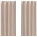 vidaXL Verdunkelungs-Vorh&auml;nge mit Ringen 2 pcs Taupe 245 x 140 cm