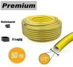 Stabilo Sanit&auml;r Gartenschlauch Gelb 1/2 Zoll 50 m 5-lagig verst&auml;rkt knickfest