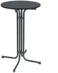 TRUTZHOLM Stehtisch klappbar &Oslash; 70 cm H&ouml;he 110 cm Stahl Gastrotisch Partytisch
