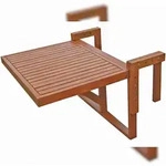 DELUKE Balkontisch PADUA - Eukalyptus, Natur, 65x64x52cm | Gartentisch...