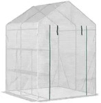 Outsunny - Foliengew&auml;chshaus - 143Lx143Wx195Hcm - Wei&szlig;