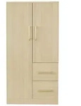 STILVORA Kleiderschrank aus Holz in Naturholzoptik, 70 x 40 x 135 cm, 2...