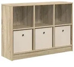 vidaXL Sideboard mit Schubladen Sonoma-Eiche 88,5 x 27,5 x 63,5 cm