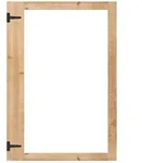 COSTWAY Wandspiegel, gro&szlig;er H&auml;ngespiegel mit Holzrahmen, dekorativer Spiegel...