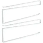 Intirilife 2x Papierrollenhalterung in Wei&szlig; - Z-Form - 26 x 1.1 x 10 cm -