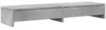vidaXL Monitorst&auml;nder mit Schubladen Betongrau 100x27x15 cm