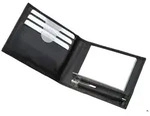 Alassio Notizblock-Etui 'GUBBIO', aus Nappa-Leder, schwarz