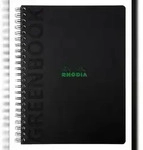 Rhodia 5x Greenbook, Notizbuch A4+ aus festemrecycelbarem Recyclingkarton...