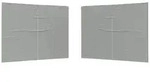 vidaXL Partyzelt-Seitenteil 2 Stk. 300 x 195 cm Hellgrau PE und Stahl