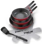 STONELINE&reg; Imagination PLUS Pfannen-Set, 6-teilig, 20/24/28 cm, Pfannenwender,