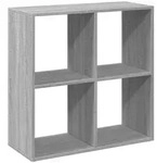 vidaXL Raumteiler-B&uuml;cherregal Grau Sonoma 69,5x29x69,5 cm