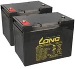 24V 75Ah Akku-Satz passend f&uuml;r Proflex VR350F, VR350S und VR500F &ndash; 2x Kung...