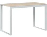 vidaXL Computertisch Wei&szlig; und Eiche 110x60x73 cm Spanplatte Atlas Office Comfort