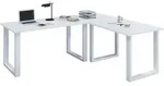 VCM Schreibtisch Lona Wei&szlig; / Wei&szlig; H. 76 x B. 220 x T. 160 cm