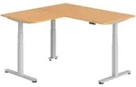 b&uuml;m&ouml; Eckschreibtisch elektrisch h&ouml;henverstellbar L-Form: 160 x 160 cm in...