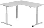 b&uuml;m&ouml; Eckschreibtisch elektrisch h&ouml;henverstellbar L-Form: 160 x 160 cm in...
