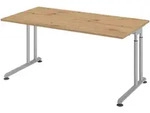 b&uuml;m&ouml; h&ouml;henverstellbarer Schreibtisch Z-Serie 160x80 cm in Asteiche, Gestell...