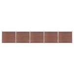 vidaXL Zaunelement Set WPC : Farbe - Braun, Gr&ouml;&szlig;e - 872 x 146 cm