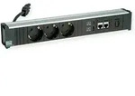 BACHMANN CONI 3xCEE7/3 2xCAT6a 1xHMDI, 1xUSB Charger A/C 22W
