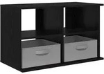 vidaXL TV-St&auml;nder mit Schubladen Schwarz Eichen-Optik 79 x 40 x 48 cm