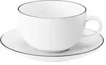 Seltmann Weiden Lido Black Line Milchkaffeetasse mit Untertasse 350 ml