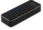 ROLINE USB 3.2 Gen 1 Notebook Hub, 7 Ports, einzeln schaltbar