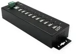 EXSYS EX-1170HMVS 10 Port USB 2.0 Metall HUB, 15KV Surge Protection