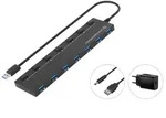 Conceptronic HUBBIES19BP CONCEPTRONIC USB-Hub 7-Port 3.0 ->7x3.0 5Gbps m.Netz. sw