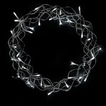 LEX LED Metallkranz grobmaschig, kaltwei&szlig;, &Oslash; 30 cm, 40 LEDs