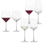 Zwiesel Glas PURE Rotwein- und Wei&szlig;weingl&auml;serset 6-tlg.