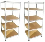 TRUTZHOLM 2x Schwerlastregal 180x75x75cm 875 kg 5 B&ouml;den Regal Steckregal Lagerregal