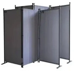 QUICK STAR 2x Paravent 3tlg. 170x165 cm Grau