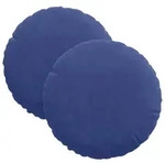 vidaXL Sitzkissen 2 Stk. Samt Polizeiblau &Oslash;30 x 13 cm