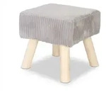 Relaxdays Hocker Cord, Holzbeine, gepolstert, HBT: 30x30x30 cm, eckig,...
