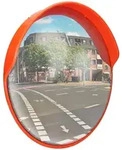 ECD Germany Verkehrsspiegel &Oslash; 30 cm Rot mit Halterung Wetterfest Unzerbrechlich