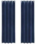 vidaXL Verdunkelungsvorh&auml;nge 2 pcs Dunkelblau 140 x 260 cm Samt