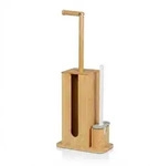 Relaxdays WC Garnitur, aus Bambus, HBT: 72,5 x 26 x 15 cm, freistehend,