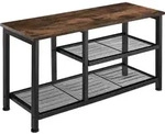tectake Schuhregal Taunton 80x30x45,5cm 80 x 30 x 45,5 cm Industrial Holz Dunkel,