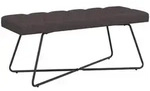 vidaXL Bank mit Knopfheftung Dunkelbraun 110 x 40 x 46 cm Stoff