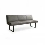 KAWOLA Esszimmerbank ELEEN Leder anthrazit 223cm