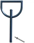 Baumarktplus Fahrradanlehnb&uuml;gel 118x56cm Stahl feuerverzinkt pulverbeschichtet