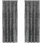 vidaXL Samtvorh&auml;nge mit Vorh&auml;ngen 2 pcs Grau 260 x 140 cm Samt
