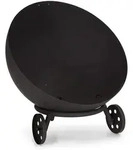 Blumfeldt Fireball Egon Stahl-Feuerschale Garten &Oslash;66cm Grill Regenschutz Schwarz