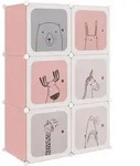 vidaXL Kinderschrank Modular mit 6 W&uuml;rfeln Rosa PP