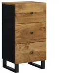 vidaXL Sideboard mit 3 Schubladen 40x33,5x75 cm Massivholz Mango