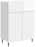 vidaXL Sideboard Hochglanz Wei&szlig; 66 x 34,5 x 92 cm Holzwerkstoff