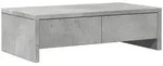 vidaXL Monitorst&auml;nder mit Schubladen Betongrau 50x27x15 cm