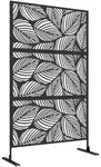 Outsunny Gartensichtschutz, Sichtschutz, 122 x 198 cm, Stahl, Schwarz
