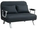 HOMCOM - Schlafsofa - 111B x 80T x 78H cm - schwarz
